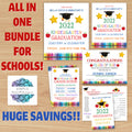 all in one graduation ceremony program invitation sign certificate diploma bundle for preschool kindergarten elementary graduation party